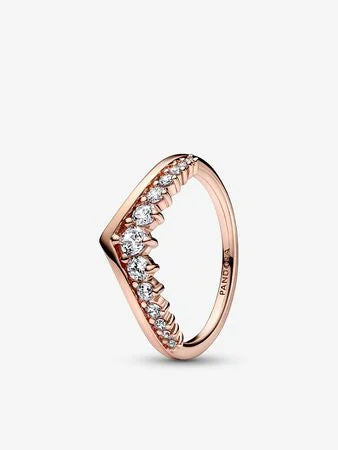 Rose Gold Tiara Wishbone Ring