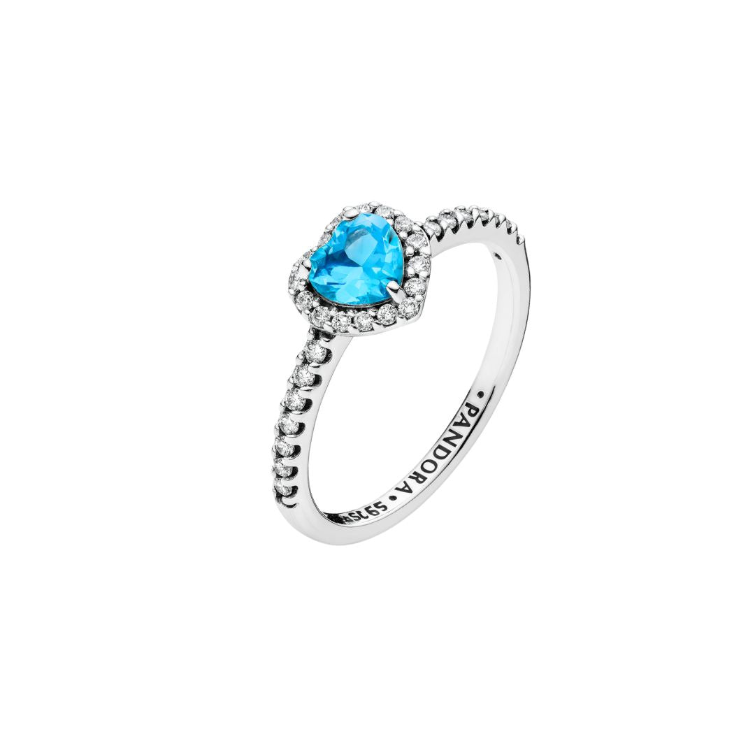 Classic Blue Heart Shaped Ring - Pandora Style