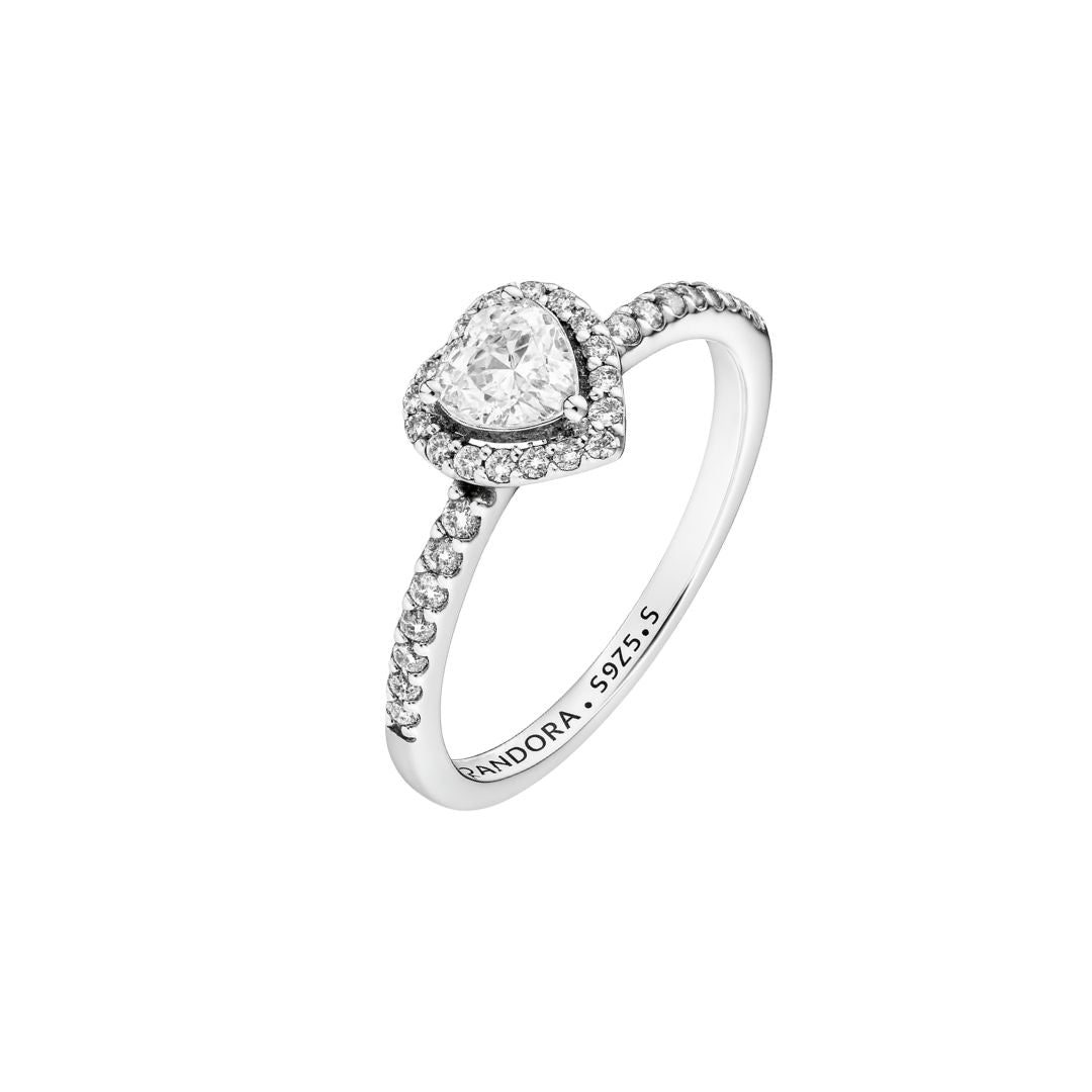 Classic White Heart Shaped Ring - Pandora Style