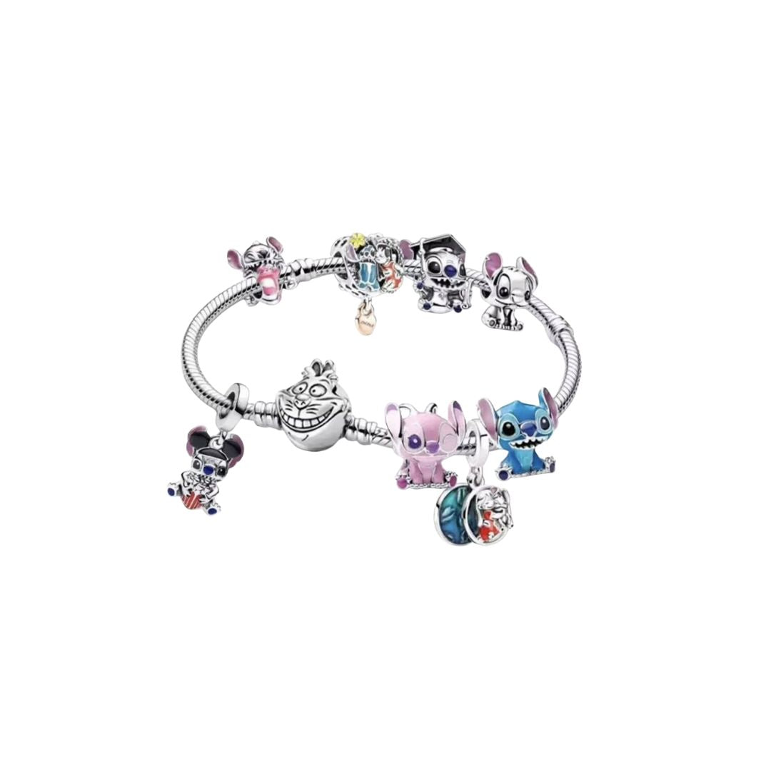 Pandora-Style Silver Charm Bracelet – Cute Character Charms