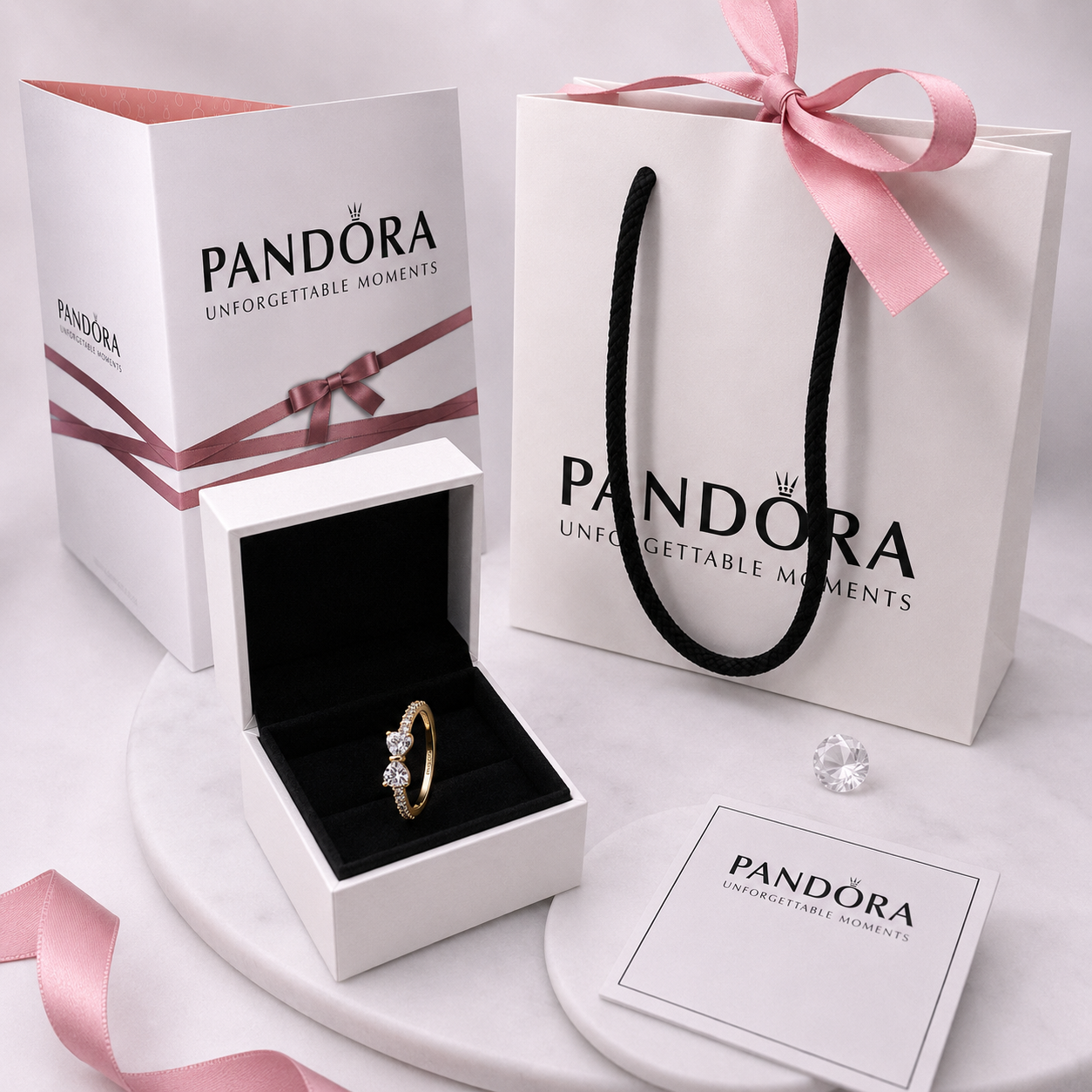 Wishbone Two-Stone Ring
