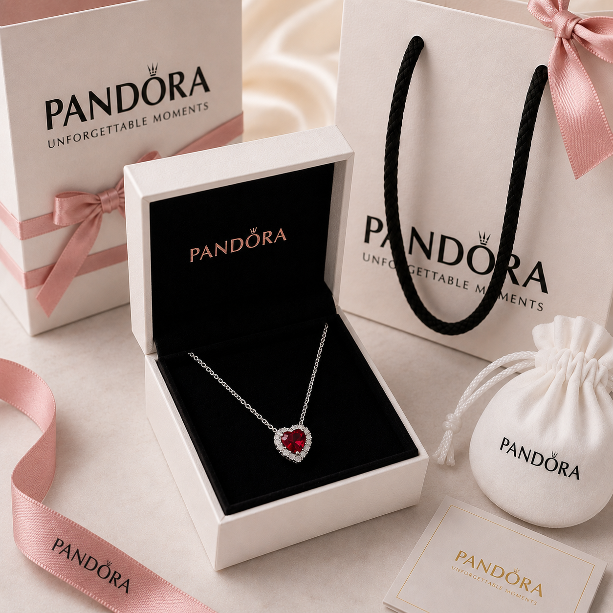Pink Heart Necklace