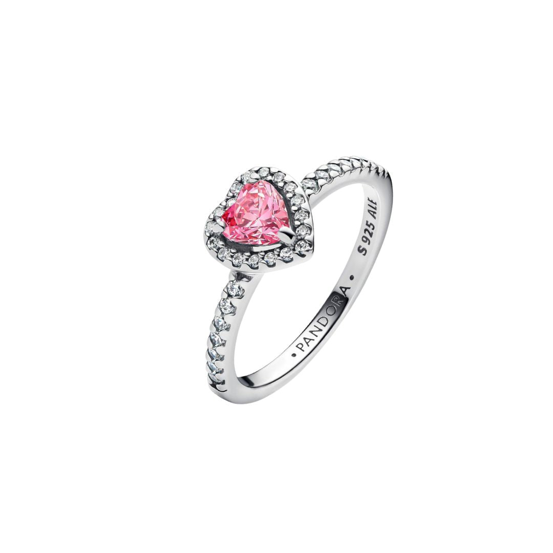 Classic Pink Heart Shaped Ring - Pandora Style