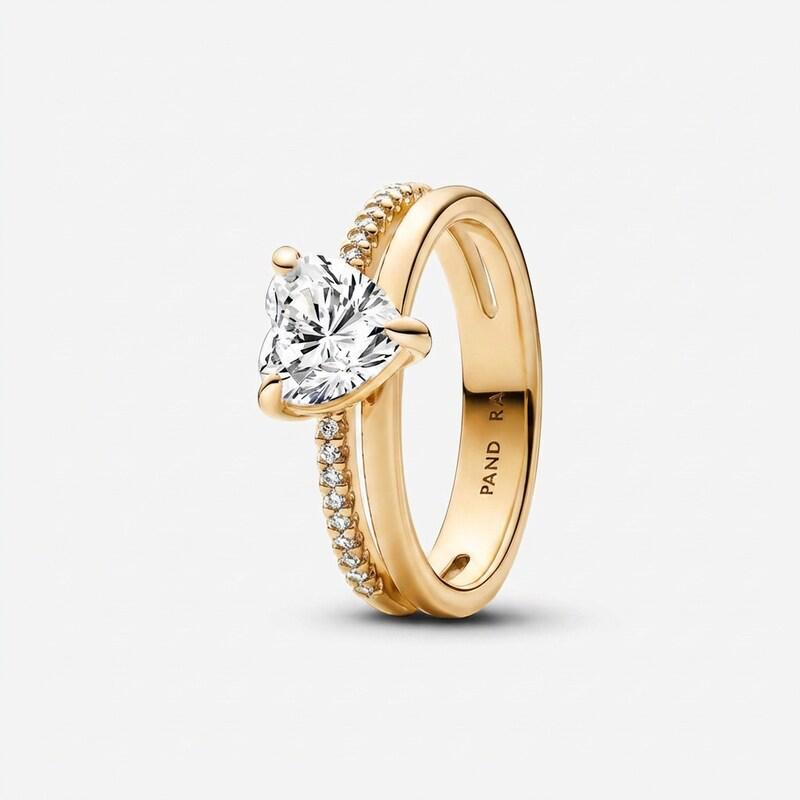 Large Solitaire Statement Ring