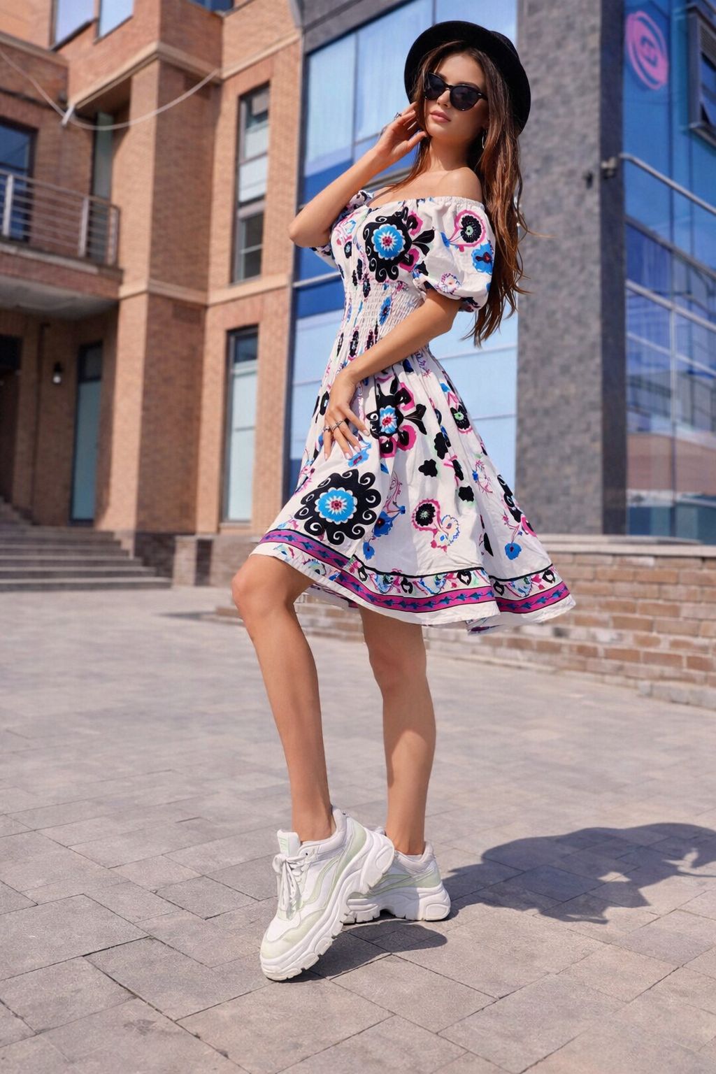Amalfi Off-Shoulder Floral Mini Dress